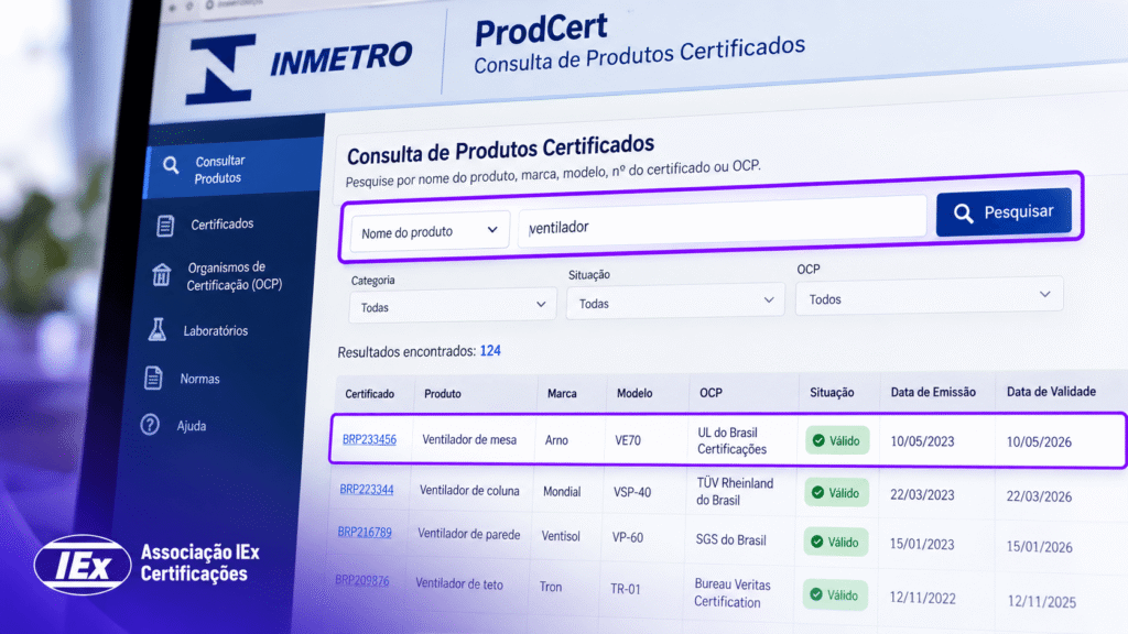 o que e o inmetro prodcert Consulta de certificado no ProdCert, banco de dados oficial do Inmetro