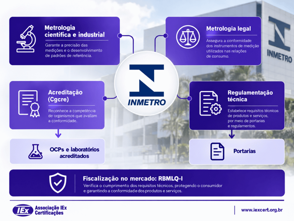 o que e o inmetro visual Estrutura do Inmetro: metrologia, acreditação, regulamentação técnica e fiscalização