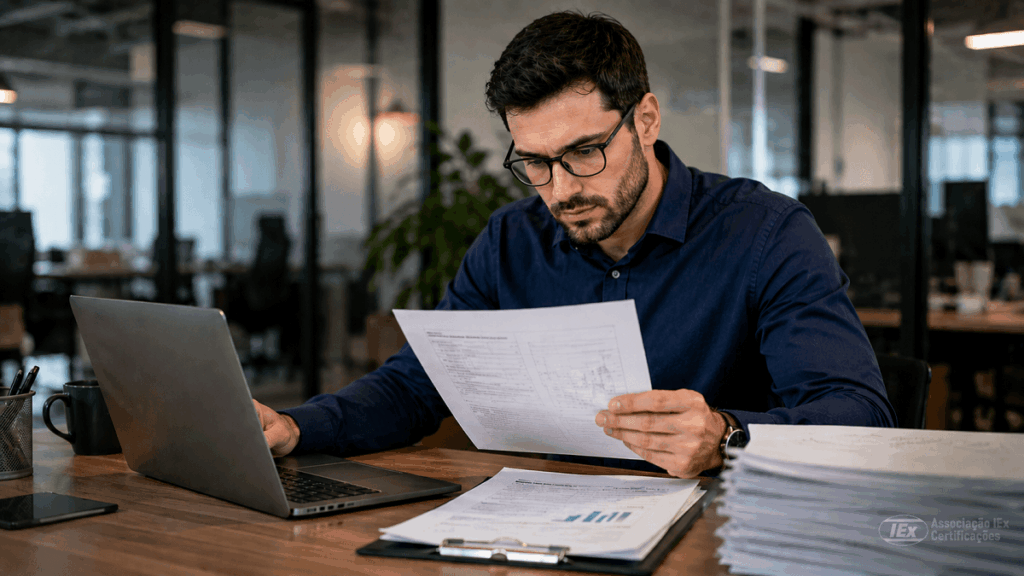 importador documentacao tecnica certificacao inmetro iex Importador revisando documentação técnica para aproveitamento no processo de certificação Inmetro