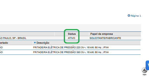 prodcert resultados status certificado inmetro Resultados do ProdCert com status do certificado: Ativo, Suspenso e Cancelado