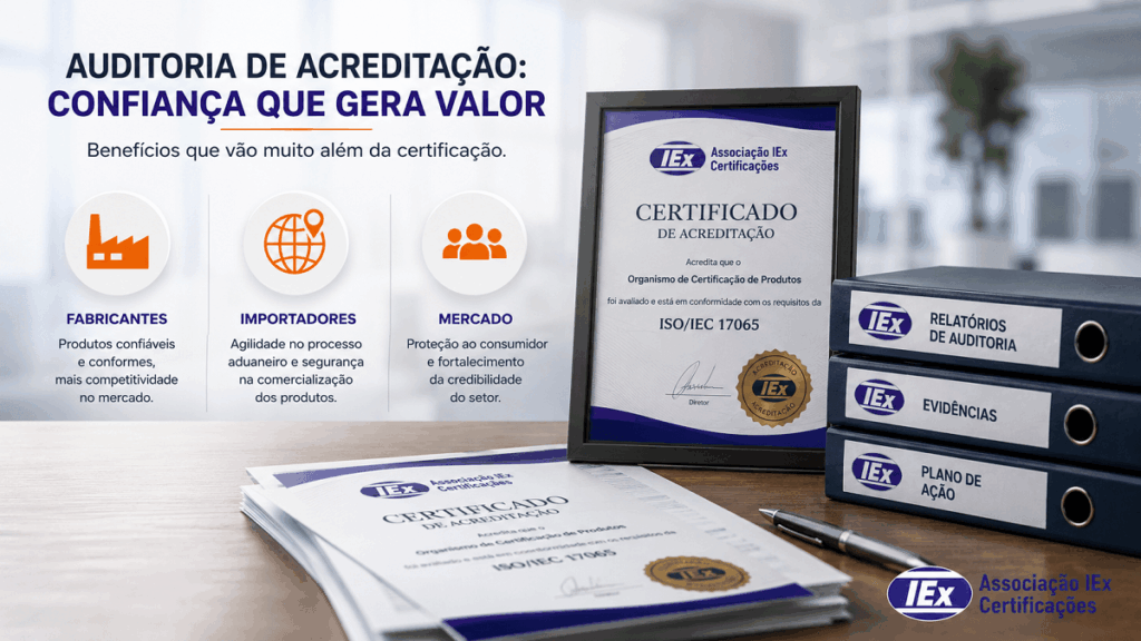 Benefícios da auditoria de acreditação para fabricantes, importadores e mercado