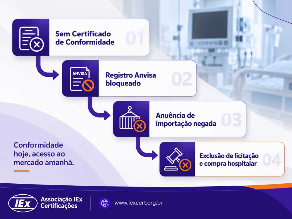 equipamento eletromedico sem certificacao visual Efeito cascata da ausência de certificação em um equipamento eletromédico